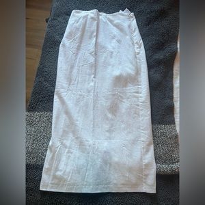 Abercrombie Linen-Blend Column Maxi Skirt